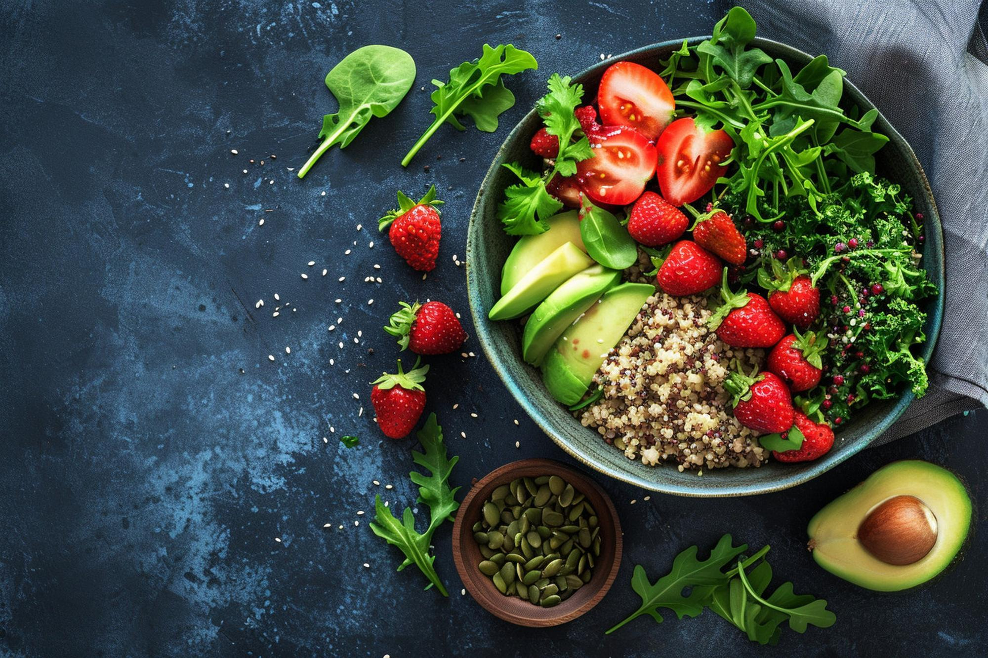 Plato cotidiano con grupos de ingredientes